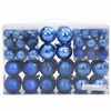 vidaXL Boules de No&euml;l 100 pcs bleu &Oslash;3/4/6 cm