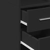 vidaXL Buffet haut noir 30x42,5x185 cm bois d'ing&eacute;nierie