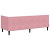 vidaXL Cadre de lit d'angle Rose 80 cm x 200 cm Velours