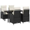 vidaXL Ensemble de Tables Basses 5 pcs Noir et blanc cr&egrave;me