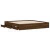 vidaXL Cadre de lit avec tiroirs sans matelas chêne marron 200x200 cm