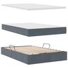 vidaXL Lit de Rangement avec matelas Gris fonc&eacute; 120 x 200 cm Velours