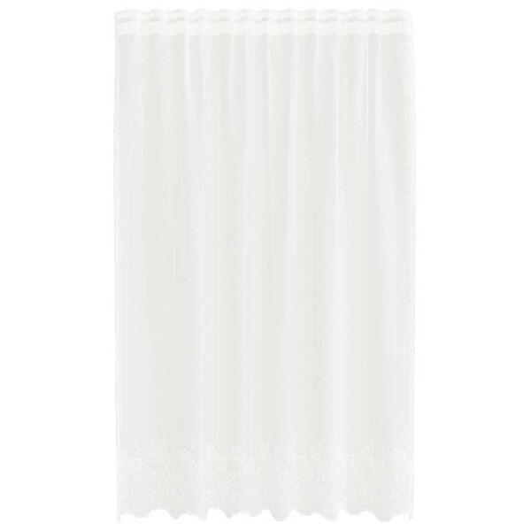vidaXL Rideau en Dentelle Floral Blanc 180 x 150 cm Polyester