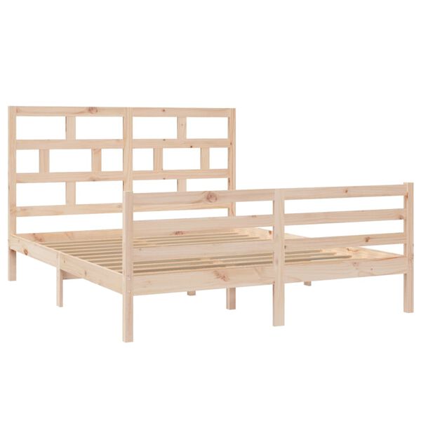 vidaXL Cadre de lit sans matelas bois massif 160x200 cm