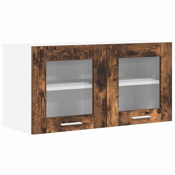 vidaXL Armoire suspendue Ch&ecirc;ne fum&eacute; et Blanc 80 x 31 x 40 cm