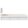 vidaXL Cadre de lit avec t&ecirc;te de lit Blanc 90 x 200 cm Pin massif
