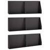 vidaXL Mur de sout&egrave;nement 6 pc 60 x 12 x 50 cm Acier Noir