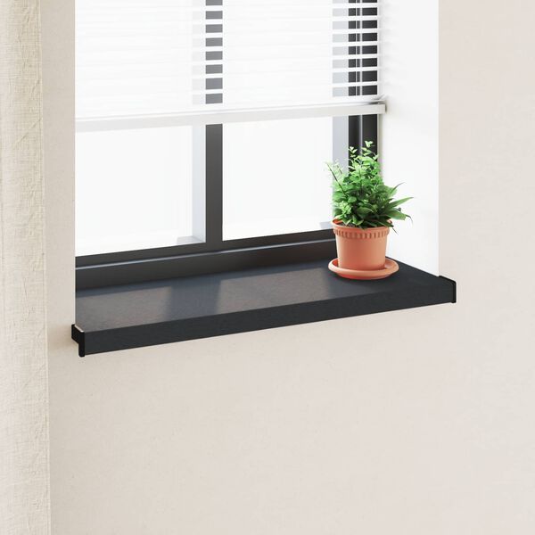 vidaXL Appui de fen&ecirc;tre Anthracite avec grain de bois PVC