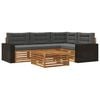 vidaXL Ensemble de canap&eacute;s d'ext&eacute;rieur 5 pc Naturel et Anthracite