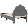 vidaXL Cadre de lit pour tout-petit avec t&ecirc;te de lit Gris fonc&eacute;