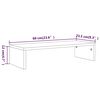 vidaXL Support de moniteur Ch&ecirc;ne marron 60x23,5x12cm Bois d'ing&eacute;nierie