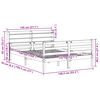 vidaXL Cadre de lit et t&ecirc;te de lit sans matelas blanc 135x190 cm