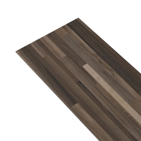 vidaXL Dalles de plancher PVC 5,02 m² 2 mm autoadhésif marron rayé