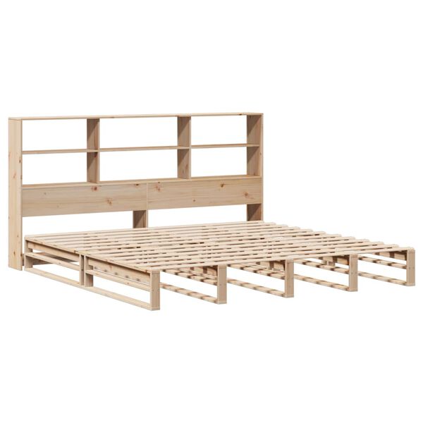 vidaXL Lit biblioth&egrave;que sans matelas 180x200 cm bois massif