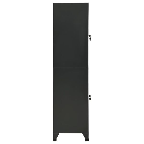 vidaXL Armoire &agrave; casiers Anthracite 38x45x180 cm Acier
