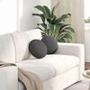 vidaXL Coussins de si&egrave;ge 2 pcs Gris fonc&eacute; &Oslash; 30 cm