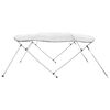 vidaXL Toit bimini &agrave; 4 arceaux parois lat&eacute;rales 243x(200-213)x137 cm