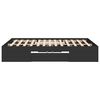 vidaXL Cadre de lit sans matelas noir 120x190 cm bois d'ing&eacute;nierie