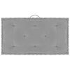 vidaXL Coussins de plancher de palette lot de 4 Gris Coton