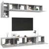 vidaXL Ensemble de meubles TV 5 pcs Gris b&eacute;ton Bois d'ing&eacute;nierie