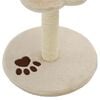 vidaXL Arbre à chat avec griffoir en sisal 40 cm Beige et Marron