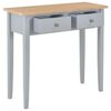 vidaXL Table de console et coiffeuse Gris 79x30x74 cm Bois
