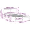vidaXL Cadre de lit avec t&ecirc;te de lit Blanc 135 x 190 cm Pin massif