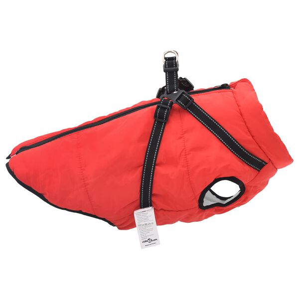 vidaXL Manteau pour chien Rouge L68 Fleece et Polyester
