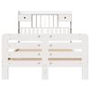 vidaXL Lit biblioth&egrave;que sans matelas blanc 135x190 cm bois pin massif