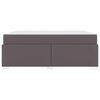 vidaXL Cadre de lit avec matelas Gris 180 x 200 cm tissu