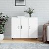 vidaXL Buffet blanc 90x34x80 cm bois d'ing&eacute;nierie
