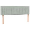 vidaXL Sommier &agrave; lattes de lit et matelas et LED gris clair 140x220cm velours