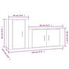vidaXL Ensemble de meubles TV 2 pcs Blanc Bois d'ing&eacute;nierie