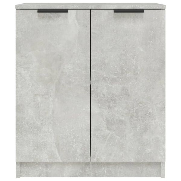 vidaXL Buffets 2 pcs Gris b&eacute;ton 60x30x70 cm Bois d'ing&eacute;nierie