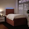 vidaXL Sommier &agrave; lattes de lit avec matelas Rose 120x200 cm Velours