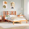 vidaXL Lit biblioth&egrave;que sans matelas cire marron 140x190 cm pin massif