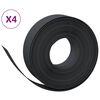 vidaXL Bordures de jardin 4 pcs noir 10 m 15 cm poly&eacute;thyl&egrave;ne