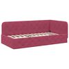 vidaXL Cadre de lit d'angle Bordeaux 100 x 200 cm Velours