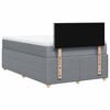 vidaXL Sommier &agrave; lattes de lit et matelas gris clair 120x190 cm tissu