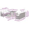 vidaXL Ensemble de canap&eacute; de jardin 9 pcs Beige Poly rotin