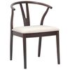 vidaXL Chaise de salle &agrave; manger 2 pcs Marron clair et clair