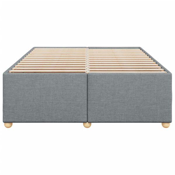 vidaXL Cadre de lit sans matelas gris clair 140x200 cm tissu