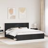 vidaXL Cadre de lit Noir 200 x 200 cm Bois de pin massif