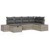 vidaXL Ensemble de canap&eacute; de jardin 6 pcs Gris clair polyrotin