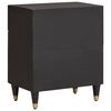vidaXL Cabinet de chevet avec porte avec tiroir Noir 50 x 33 x 60 cm