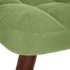 vidaXL Chaise de relaxation avec tabouret Vert clair Velours