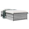 vidaXL Cadre de lit sans matelas sonoma gris 90x200 cm