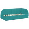 vidaXL Cadre de lit d'angle avec t&ecirc;te de lit Turquoise 100 cm x 200 cm