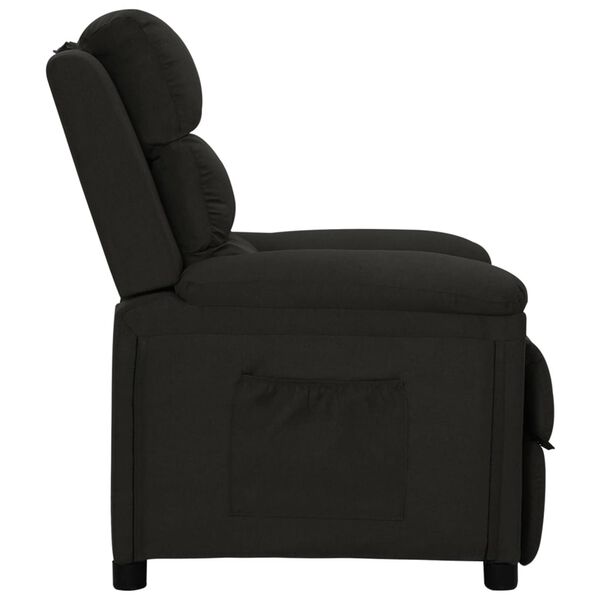 vidaXL Fauteuil inclinable Noir Tissu