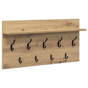 vidaXL Porte-manteau mural Ch&ecirc;ne artisanal 80 x 40 x 12 cm